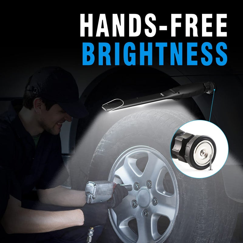 Dr. Prepare LED Work Light, 700 Lumens Rechargeable Work Lights, Cordless Portable Magnetic COB LED Work Light, Inspection Light for Car Repair, Home, Garage, Emergency - Image 3